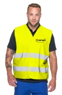 Kamizelka odblaskowa ostrzegawcza z nadrukiem