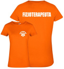 Koszulka damska FIZJOTERAPEUTA logo + napis na plecach