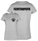 Koszulka damska FIZJOTERAPEUTA logo + napis na plecach