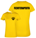 Koszulka damska FIZJOTERAPEUTA logo + napis na plecach