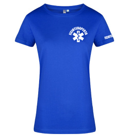 Koszulka damska FIZJOTERAPEUTA logo + napis rękaw