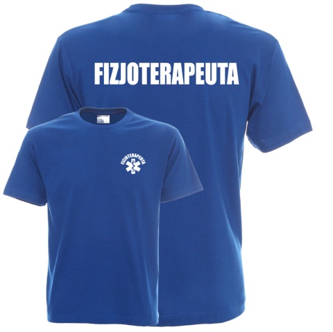 Koszulka męska FIZJOTERAPEUTA logo + napis na plecach Koszulka męska FIZJOTERAPEUTA logo + napis na plecach