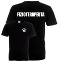 Koszulka męska FIZJOTERAPEUTA logo + napis na plecach