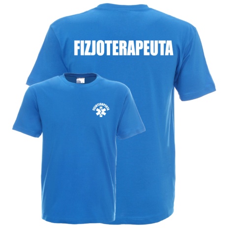 Koszulka męska FIZJOTERAPEUTA logo + napis na plecach Koszulka męska FIZJOTERAPEUTA logo + napis na plecach