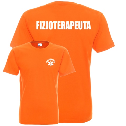 Koszulka męska FIZJOTERAPEUTA logo + napis na plecach Koszulka męska FIZJOTERAPEUTA logo + napis na plecach