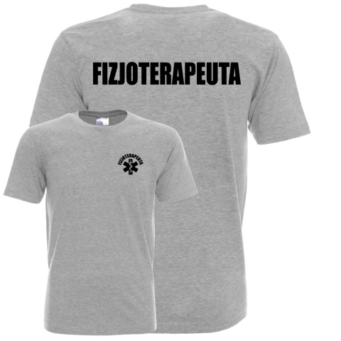 Koszulka męska FIZJOTERAPEUTA logo + napis na plecach Koszulka męska FIZJOTERAPEUTA logo + napis na plecach