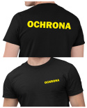 Koszulka męska z napisem OCHRONA dla ochroniarza