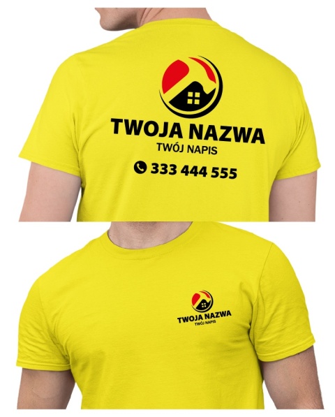 Koszulka z logo dla firm budowlanych | wzór B-19 Koszulka z logo dla firm budowlanych | wzór B-19