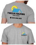 Koszulka z logo dla firm elektrycznych, fotowoltaika | wzór E-9