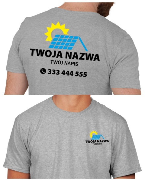 Koszulka z logo dla firm elektrycznych, fotowoltaika | wzór E-9 Koszulka z logo dla firm elektrycznych, fotowoltaika | wzór E-9
