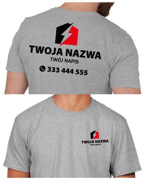 Koszulka z logo dla firm elektrycznych | wzór E-1 Koszulka z logo dla firm elektrycznych | wzór E-1