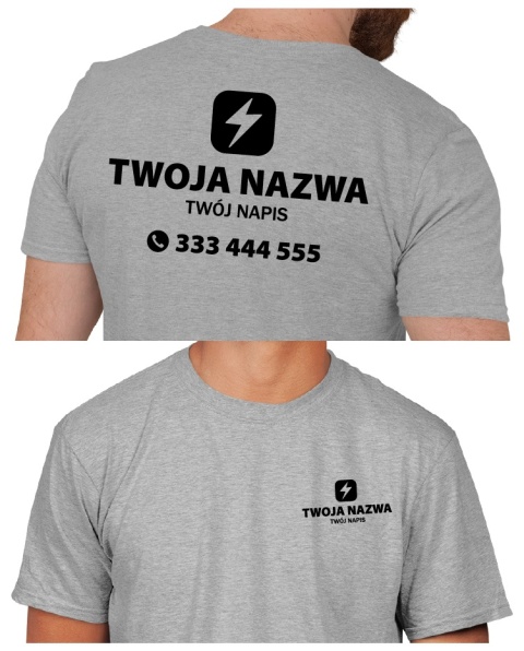 Koszulka z logo dla firm elektrycznych | wzór E-2 Koszulka z logo dla firm elektrycznych | wzór E-2