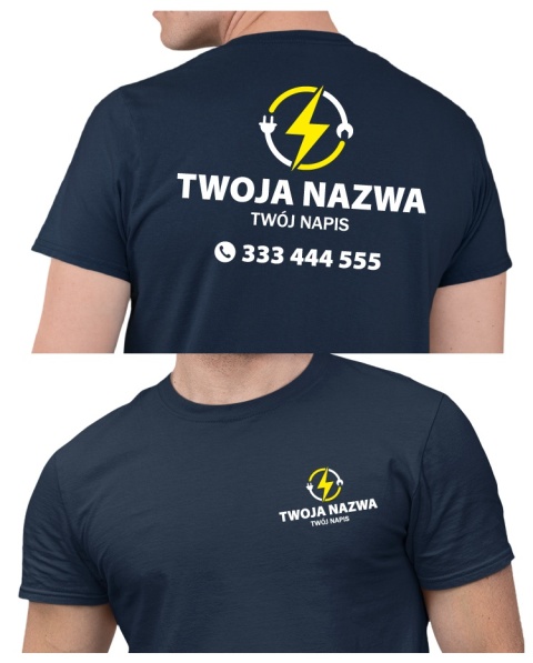 Koszulka z logo dla firm elektrycznych | wzór E-4 Koszulka z logo dla firm elektrycznych | wzór E-4