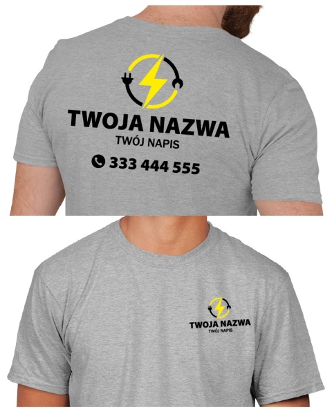 Koszulka z logo dla firm elektrycznych | wzór E-4 Koszulka z logo dla firm elektrycznych | wzór E-4