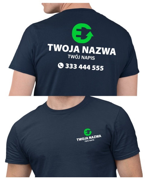 Koszulka z logo dla firm elektrycznych | wzór E-6 Koszulka z logo dla firm elektrycznych | wzór E-6