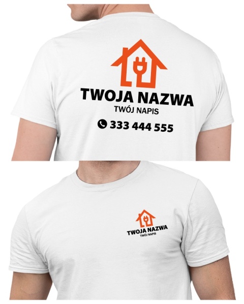 Koszulka z logo dla firm elektrycznych | wzór E-7 Koszulka z logo dla firm elektrycznych | wzór E-7