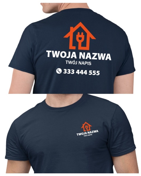 Koszulka z logo dla firm elektrycznych | wzór E-7 Koszulka z logo dla firm elektrycznych | wzór E-7