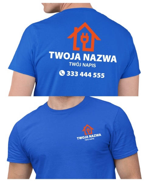 Koszulka z logo dla firm elektrycznych | wzór E-7 Koszulka z logo dla firm elektrycznych | wzór E-7