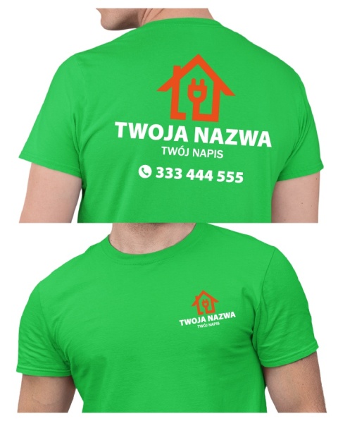 Koszulka z logo dla firm elektrycznych | wzór E-7 Koszulka z logo dla firm elektrycznych | wzór E-7