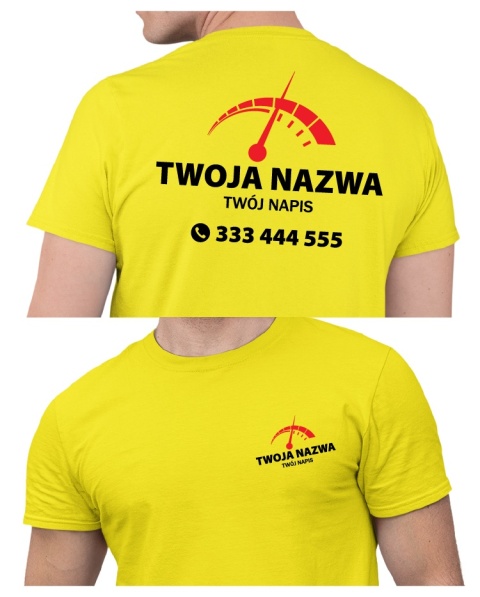 Koszulka z logo dla mechanika, warsztatu samochodowego | wzór M-5 Koszulka z logo dla mechanika, warsztatu samochodowego | wzór M-5