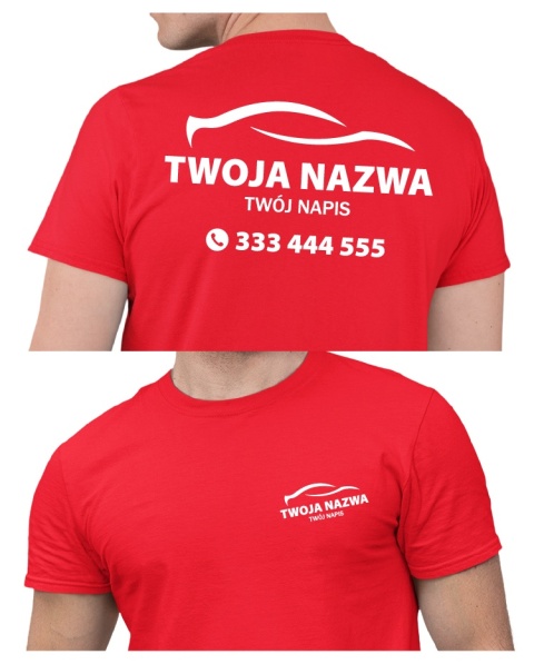Koszulka z logo dla mechanika, warsztatu samochodowego | wzór M-6 Koszulka z logo dla mechanika, warsztatu samochodowego | wzór M-6