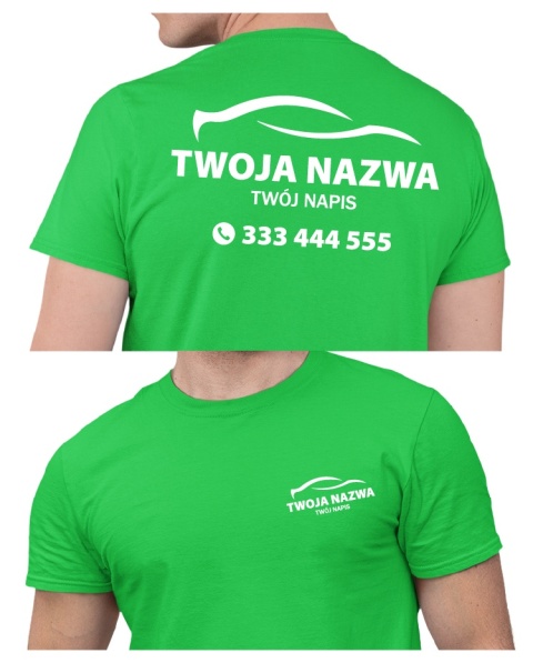 Koszulka z logo dla mechanika, warsztatu samochodowego | wzór M-6 Koszulka z logo dla mechanika, warsztatu samochodowego | wzór M-6