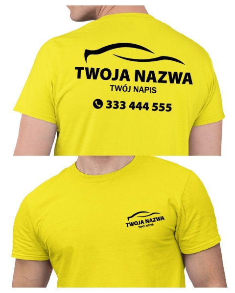 Koszulka z logo dla mechanika, warsztatu samochodowego | wzór M-6 Koszulka z logo dla mechanika, warsztatu samochodowego | wzór M-6